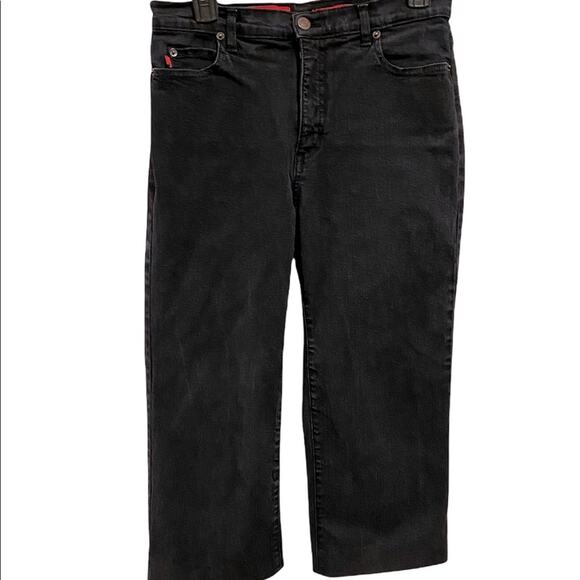 NYDJ Dark Wash Tummy Tuck Straight Leg Crop Jeans‎ Size 6 - Picture 1 of 6